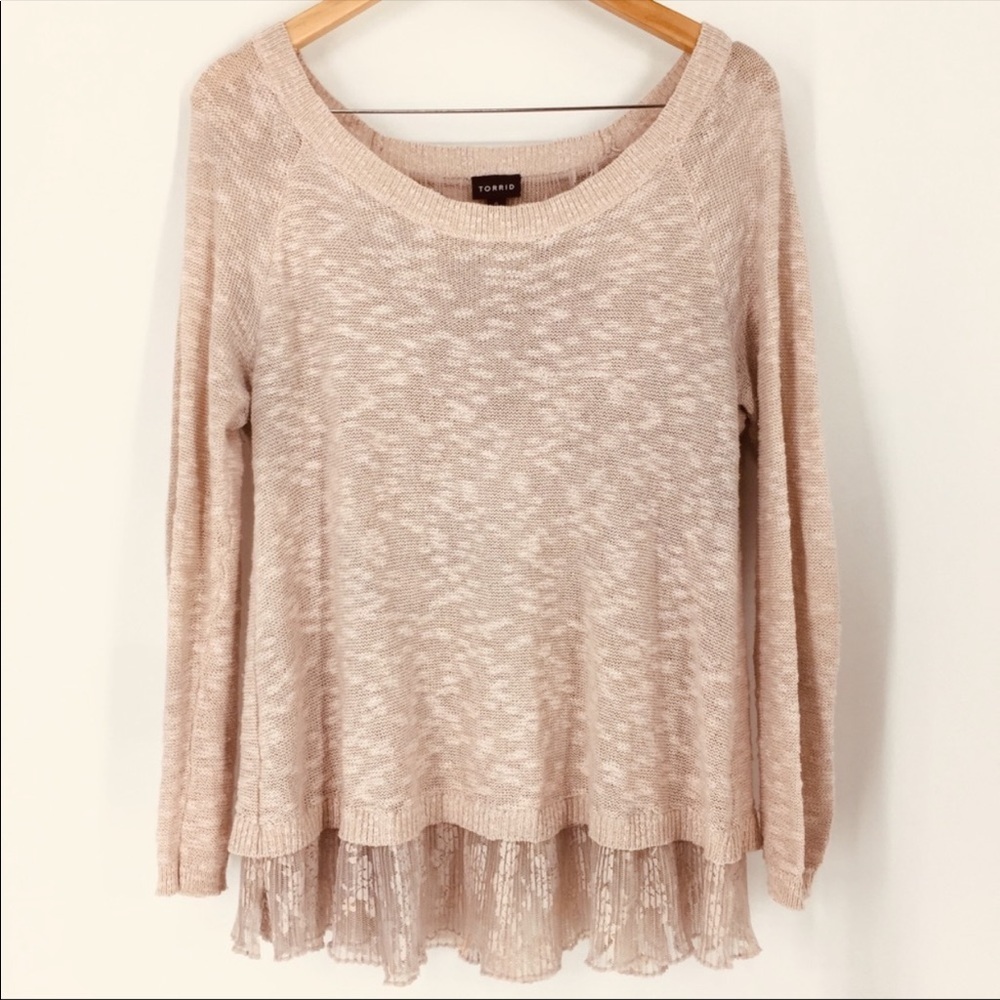 Blush Split Back Knit Sweater